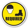 DuraStripe rond veiligheidsteken / HARD HAT & SAFETY SHOES REQUIRED